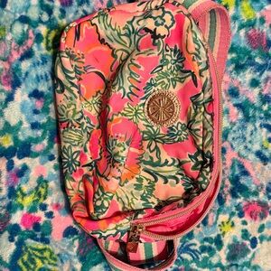Lilly Pulitzer Pink and Green Floral Mini Bag